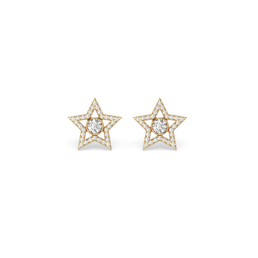 Elemento stella con diamanti per orecchini modulari